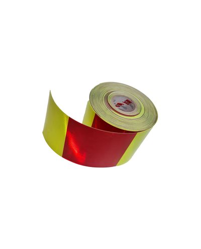 ELY Køretøjsadvarselstape rød/citron R2 reflekterende, 200 mm