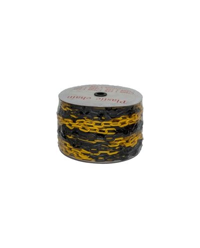 6 mm plastikkæde (gul/sort) - 50 m 6 mm plastikkæde (gul/sort) - 50 m