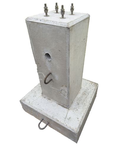 Betonbase til bom