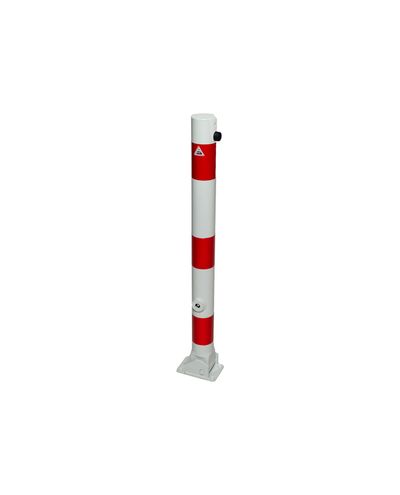 Sammenklappelig pullert, hvid/rød, 900 mm / Ø 76 mm