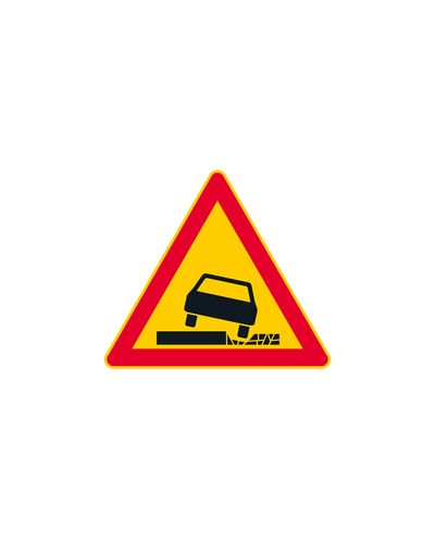 A14 Farlig vejkant, aluminium (R2-film / ELY-beslag)