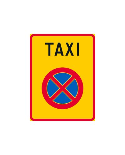 C42 Taxistoppested, aluminium (R2 folie / ELY-beslag)