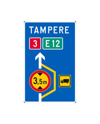 F4.1 Omkørselsretningstavle