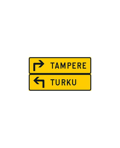 F4.2 Omkørselsretningstavle