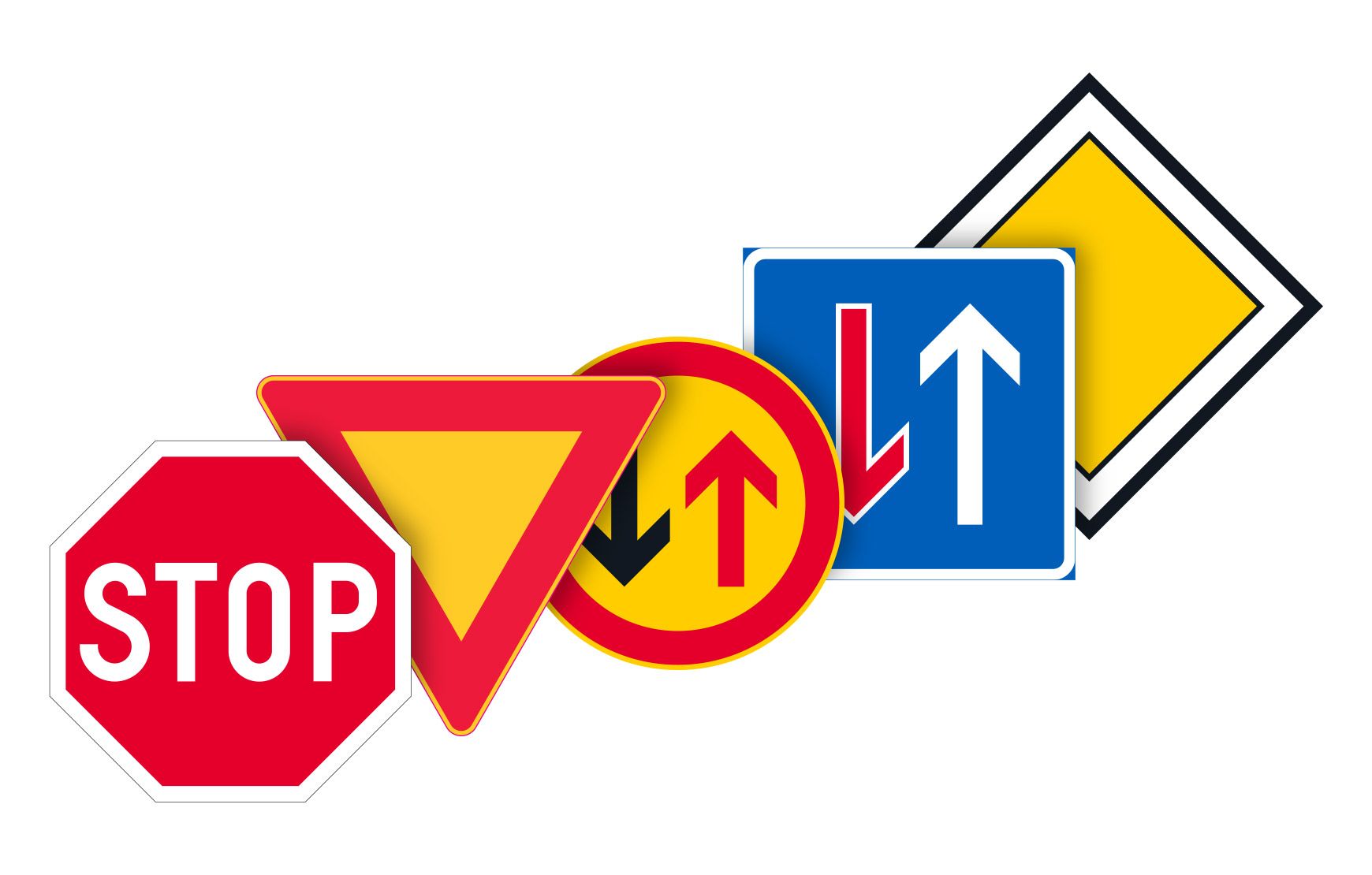 B, Vigepligts- og vigepligtsskilte